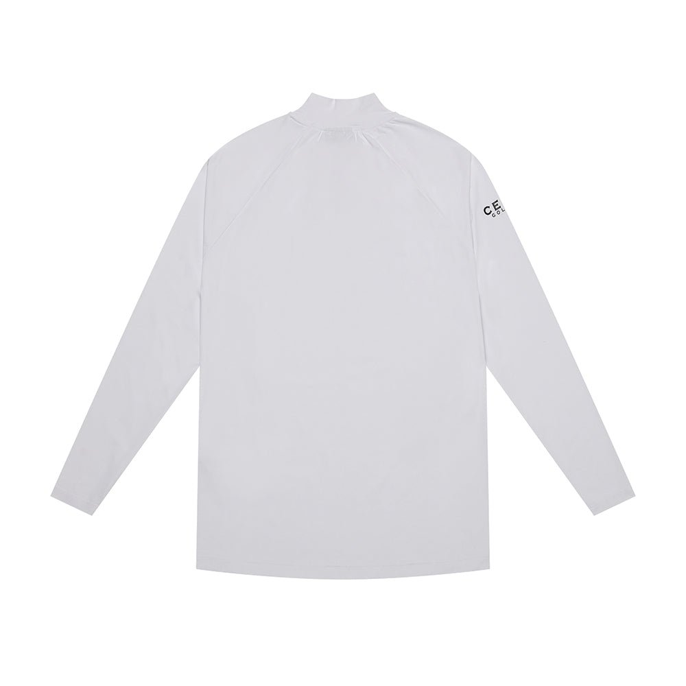 Cellty Golf White Mock - Neck Long Sleeve - Erthe Golf