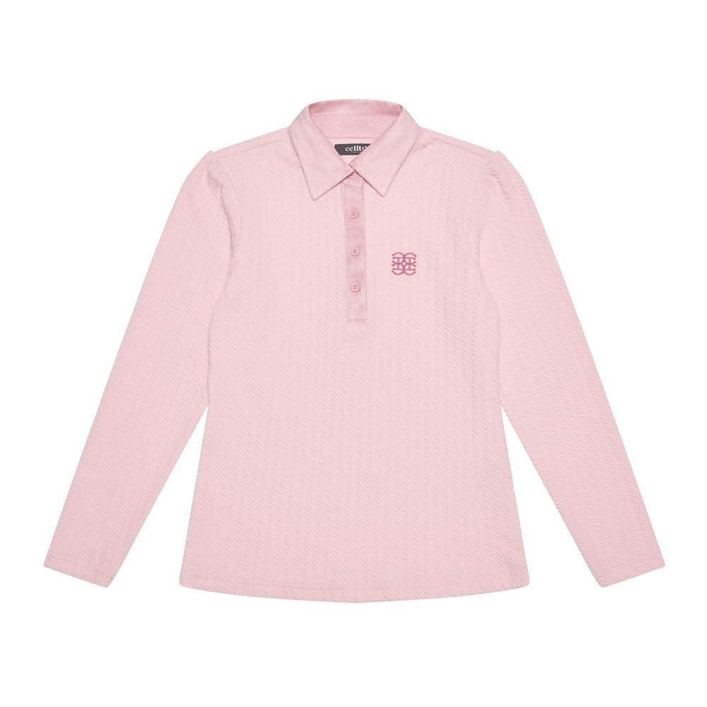 Cellty Pink Suede Collar Long Sleeve - Erthe Golf
