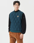 Men's Hybrid Down Vest - Green - Erthe Golf