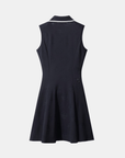 WAAC Women's Sleeveless Collar Dress - Navy - Erthe Golf