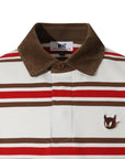 WAAC Men's Stripe Polo - Red - Erthe Golf