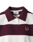 WAAC Women's Stripe Top - Wine - Erthe Golf