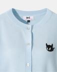WAAC Women's Cashmere Cardigan - Blue - Erthe Golf
