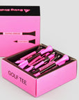 Wooden Golf Tee Pack - Black & Pink - Erthe Golf