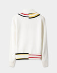 Women's Asymmetrical Rib Quarter - Zip Sweater - Ivory - Erthe Golf