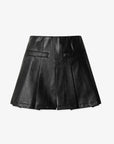 Women's Faux Leather Shorts - Black - Erthe Golf