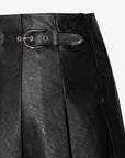 Women's Faux Leather Shorts - Black - Erthe Golf