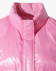 Women's Short Padded Vest - Pink - Erthe Golf