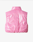 Women's Short Padded Vest - Pink - Erthe Golf