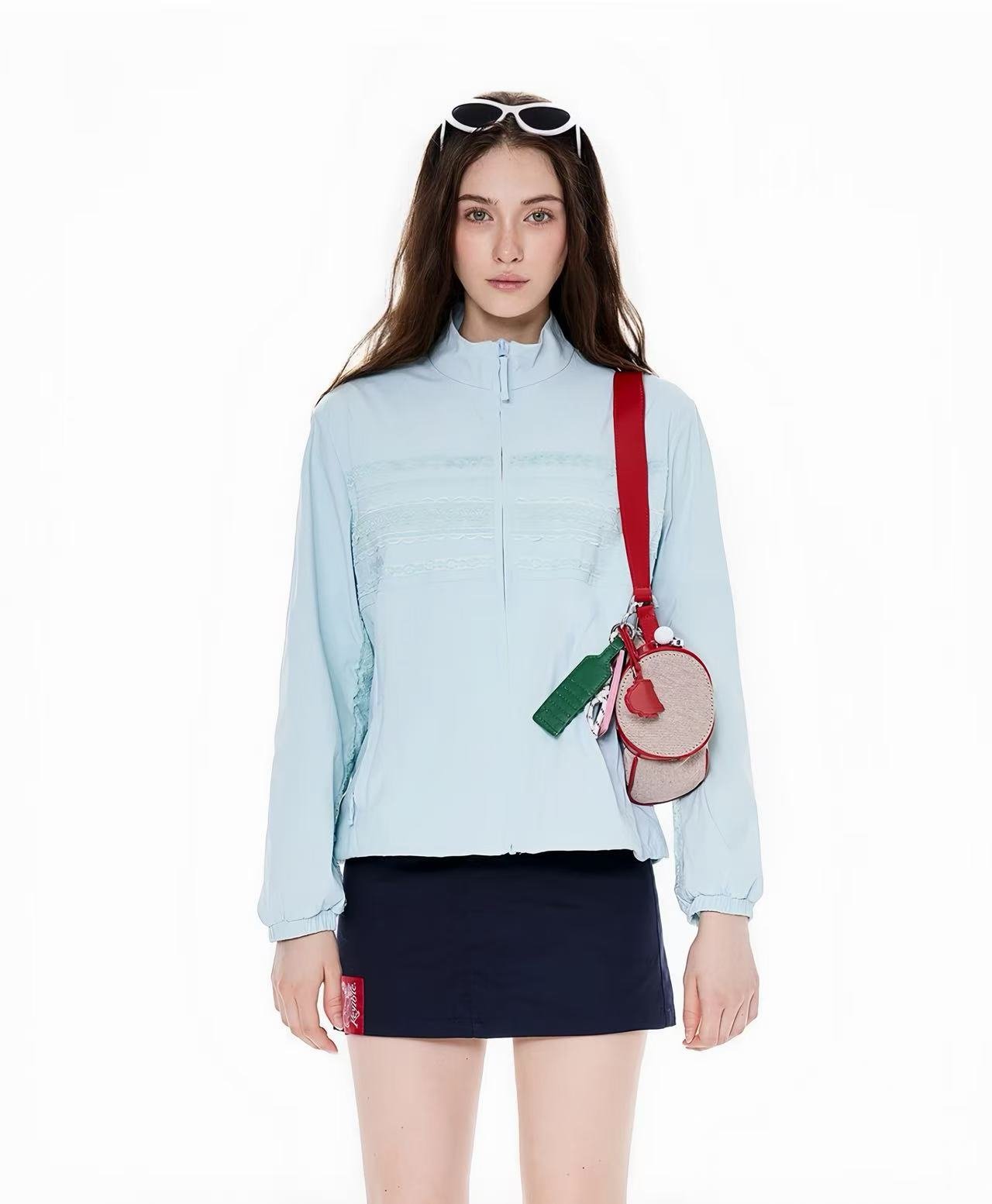 Keypote Women's Windbreaker Jacket - Light Blue - Erthe Golf