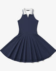 Women’s Backless Polo Dress - Navy Blue - Erthe Golf