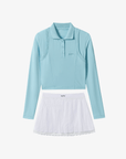 Keynote Women Polo Skirt Set - Blue/White - Erthe Golf