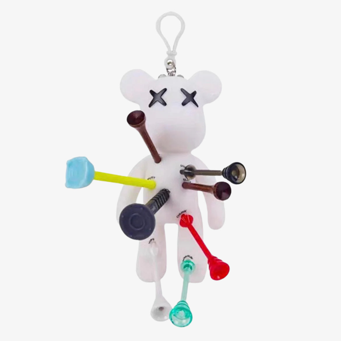 White/Neon Bear Golf Tee Holder - Erthe Golf