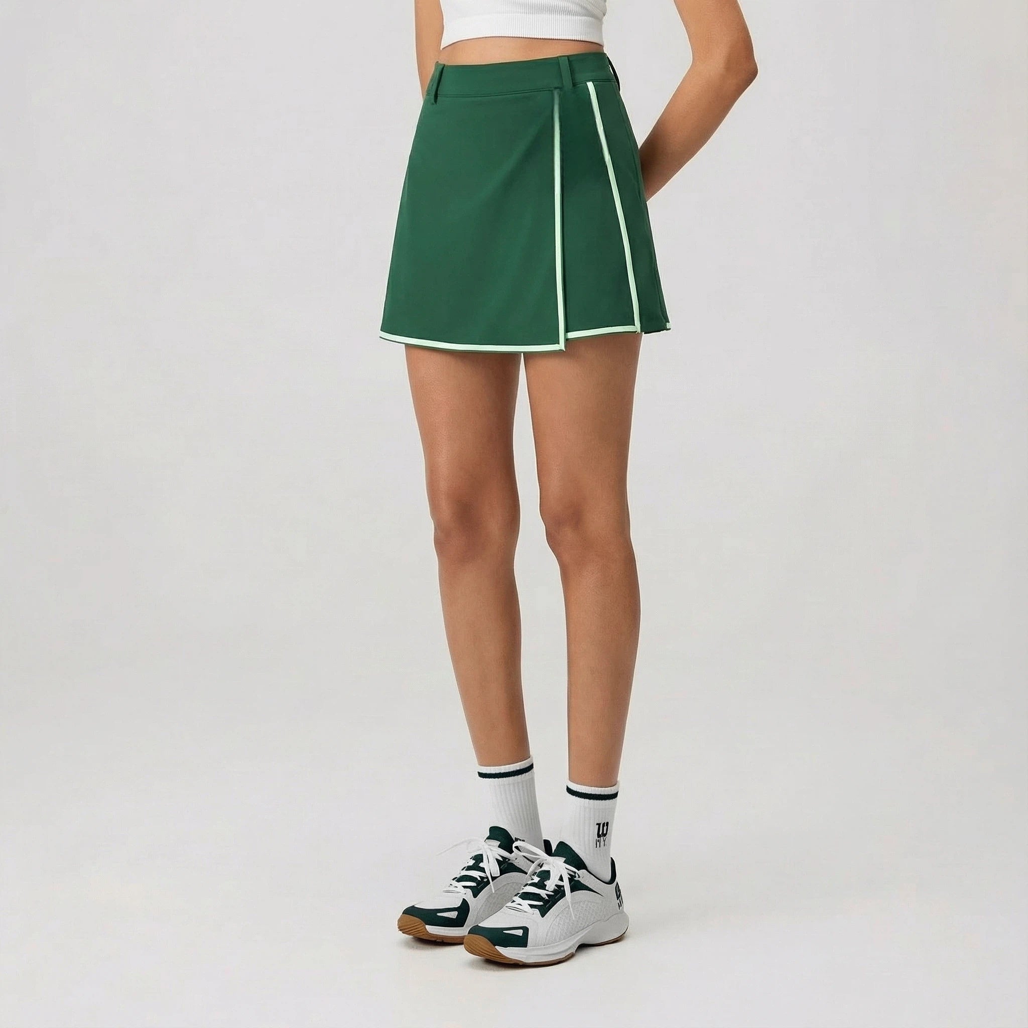 WAAC Women's Double Wrap Skort - Green | Erthe Golf