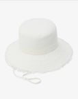 Women's Distressed Bucket Hat - Ivory - Erthe Golf