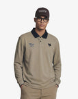Men's Ribbed Collar Polo - Beige - Erthe Golf