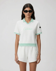 Women's Collared Short Sleeve Polo Set - White - Erthe Golf