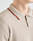 Men's Knit Top - Light Beige - Erthe Golf