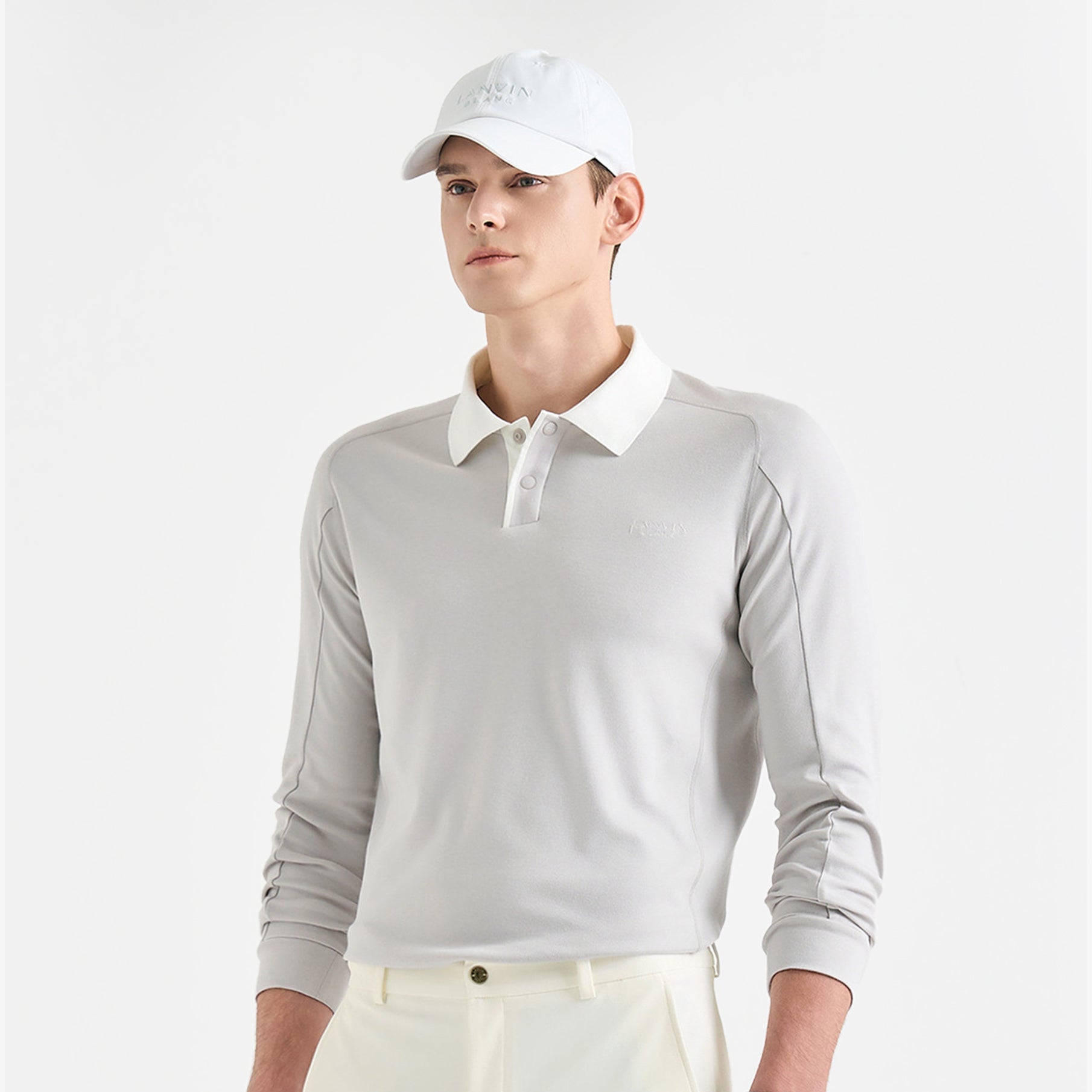 Lanvin Blanc Men's Polo - Light Grey - Erthe Golf