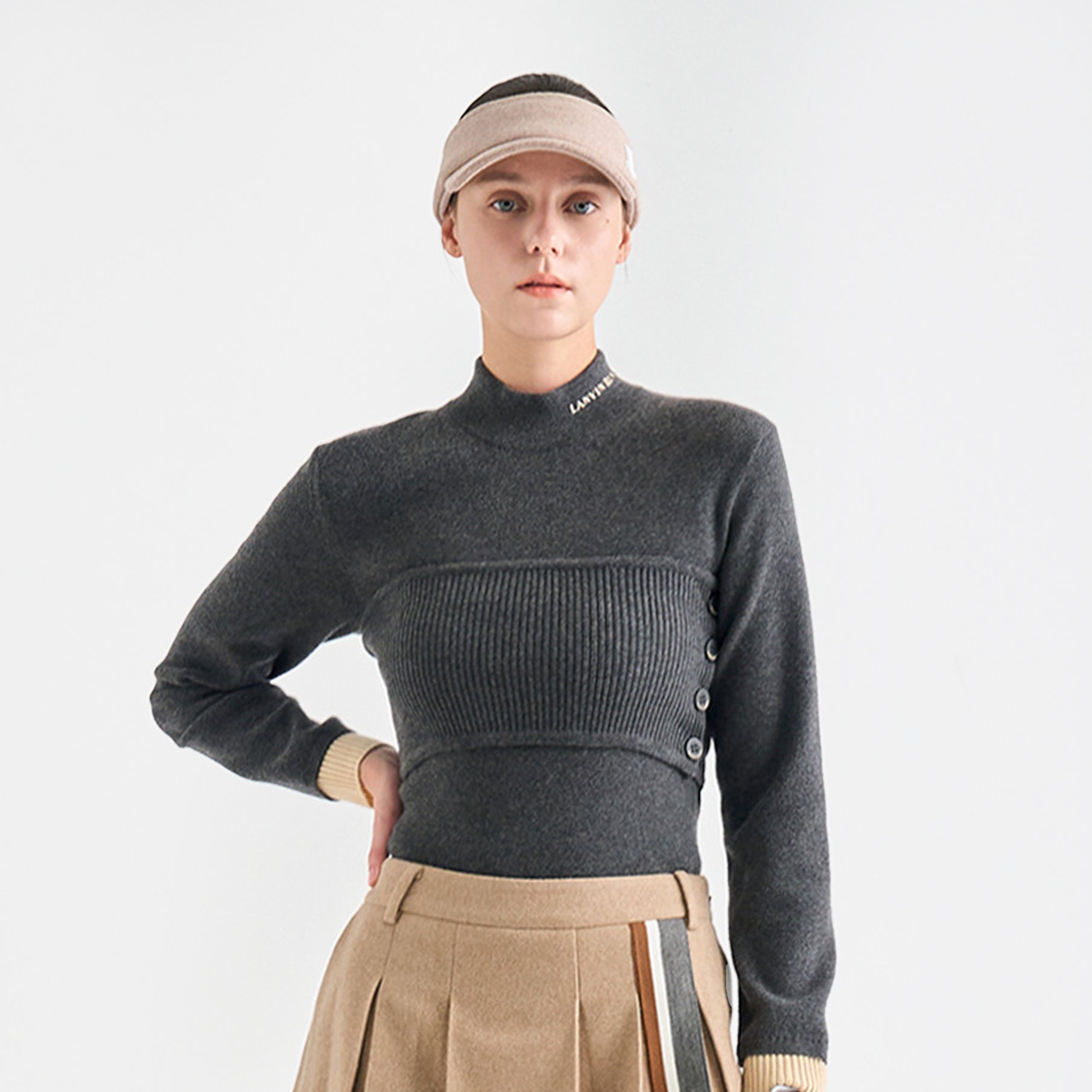 Lanvin Blanc Women's Sweater - Grey - Erthe Golf