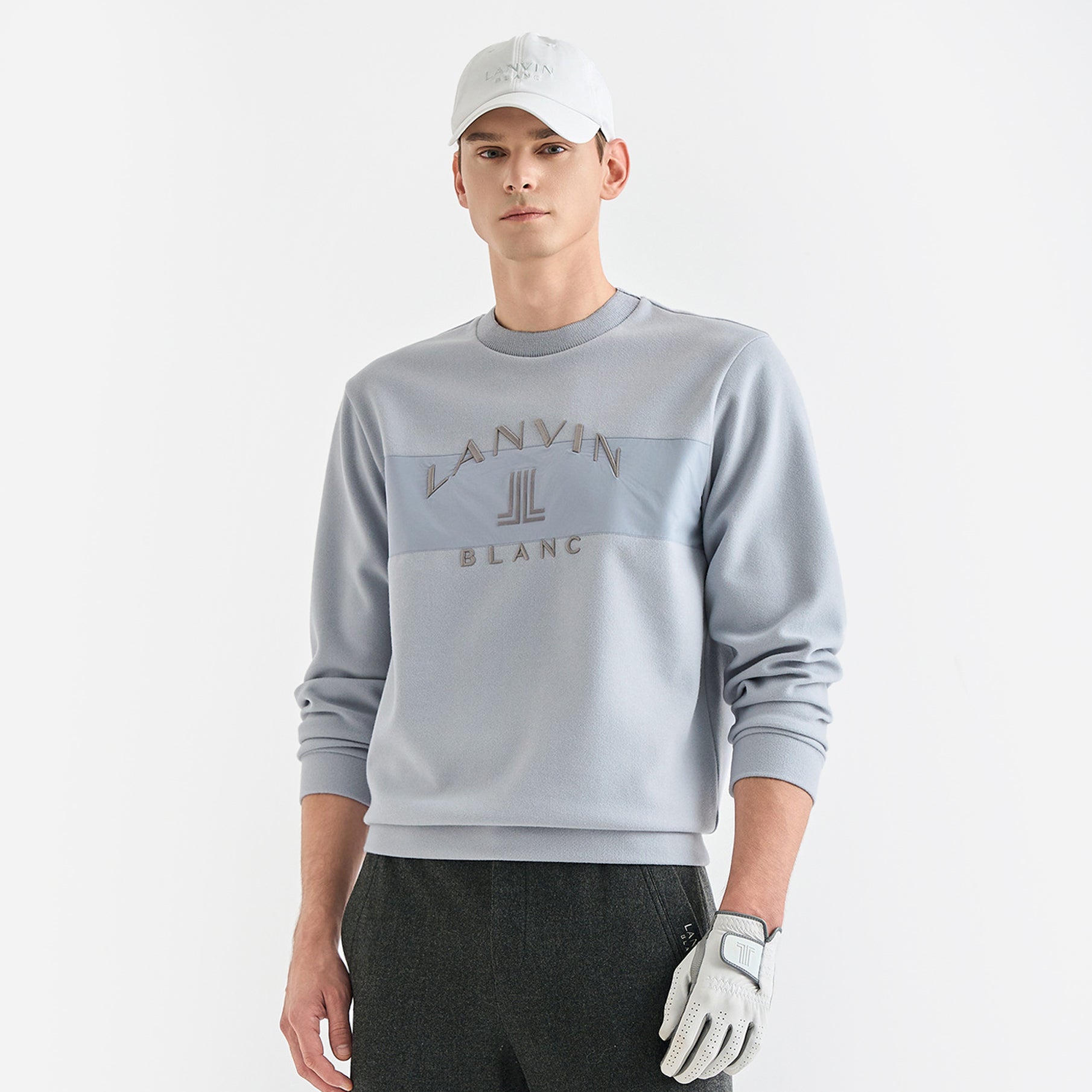 Lanvin Blanc Men's Sweater - Blue - Erthe Golf
