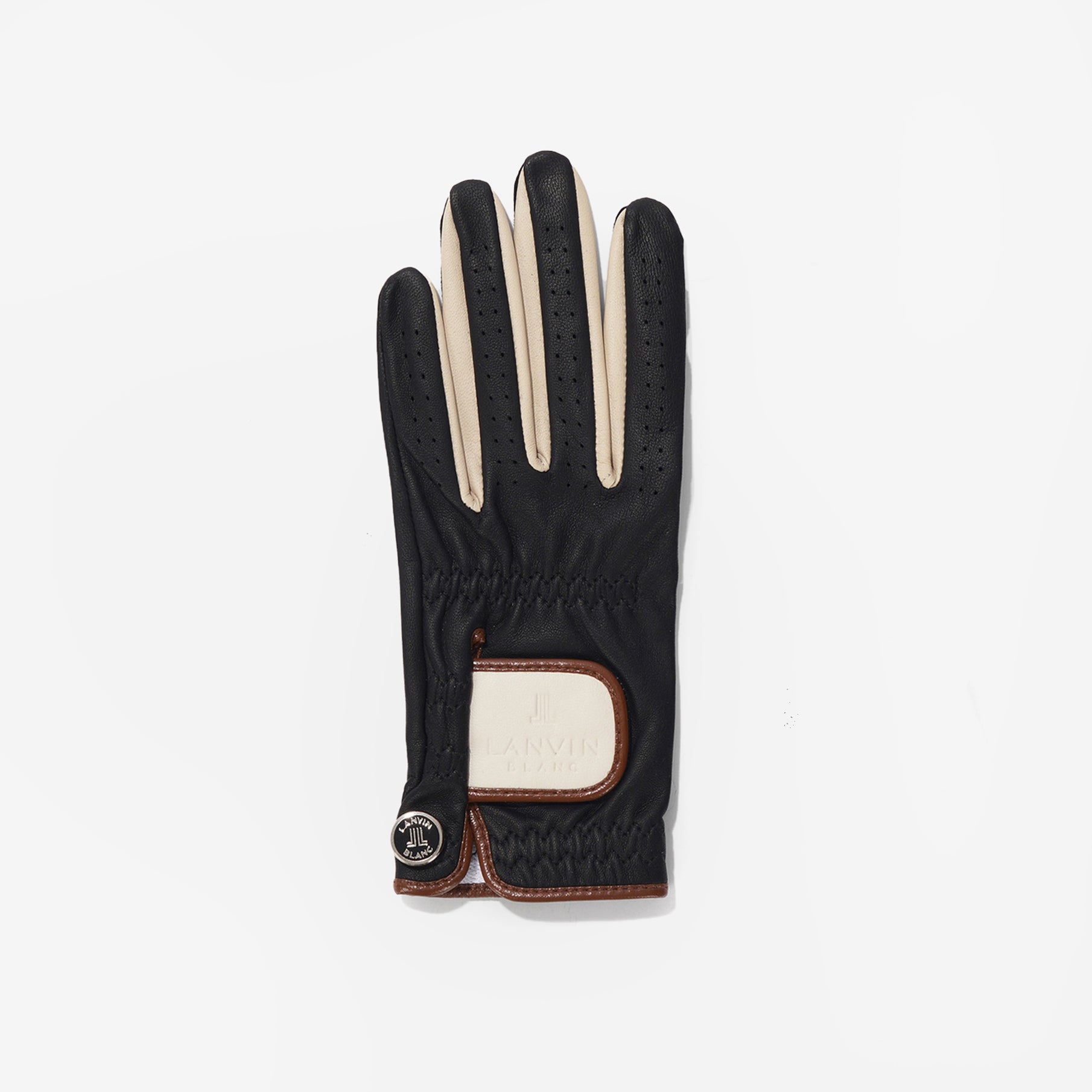 Lanvin Blanc Lambskin Left - Hand Glove - Black - Erthe Golf
