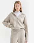 Lanvin Blanc Women's Zip Hoodie - White Grey - Erthe Golf