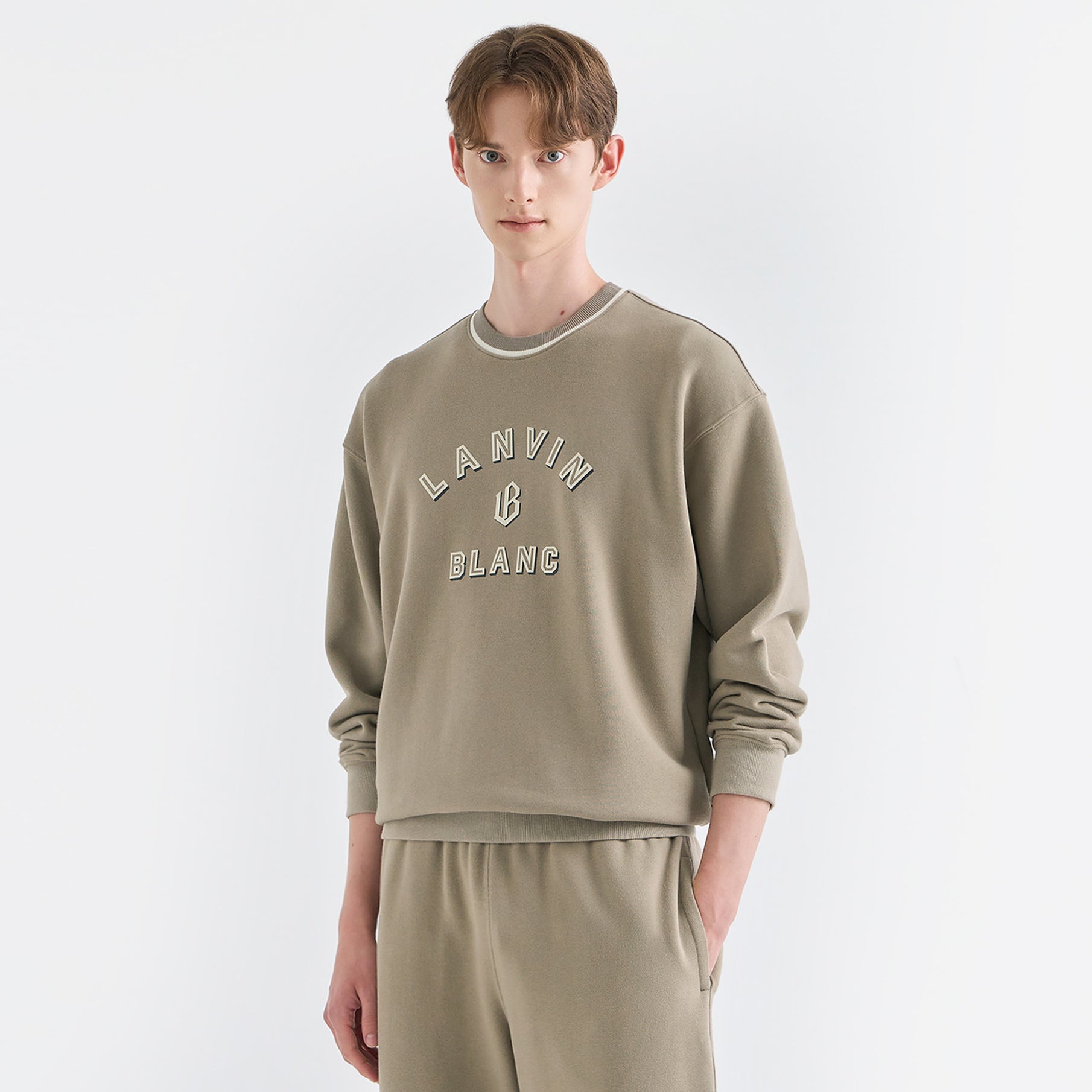 Lanvin Blanc Men's Sweater - Taupe Grey - Erthe Golf