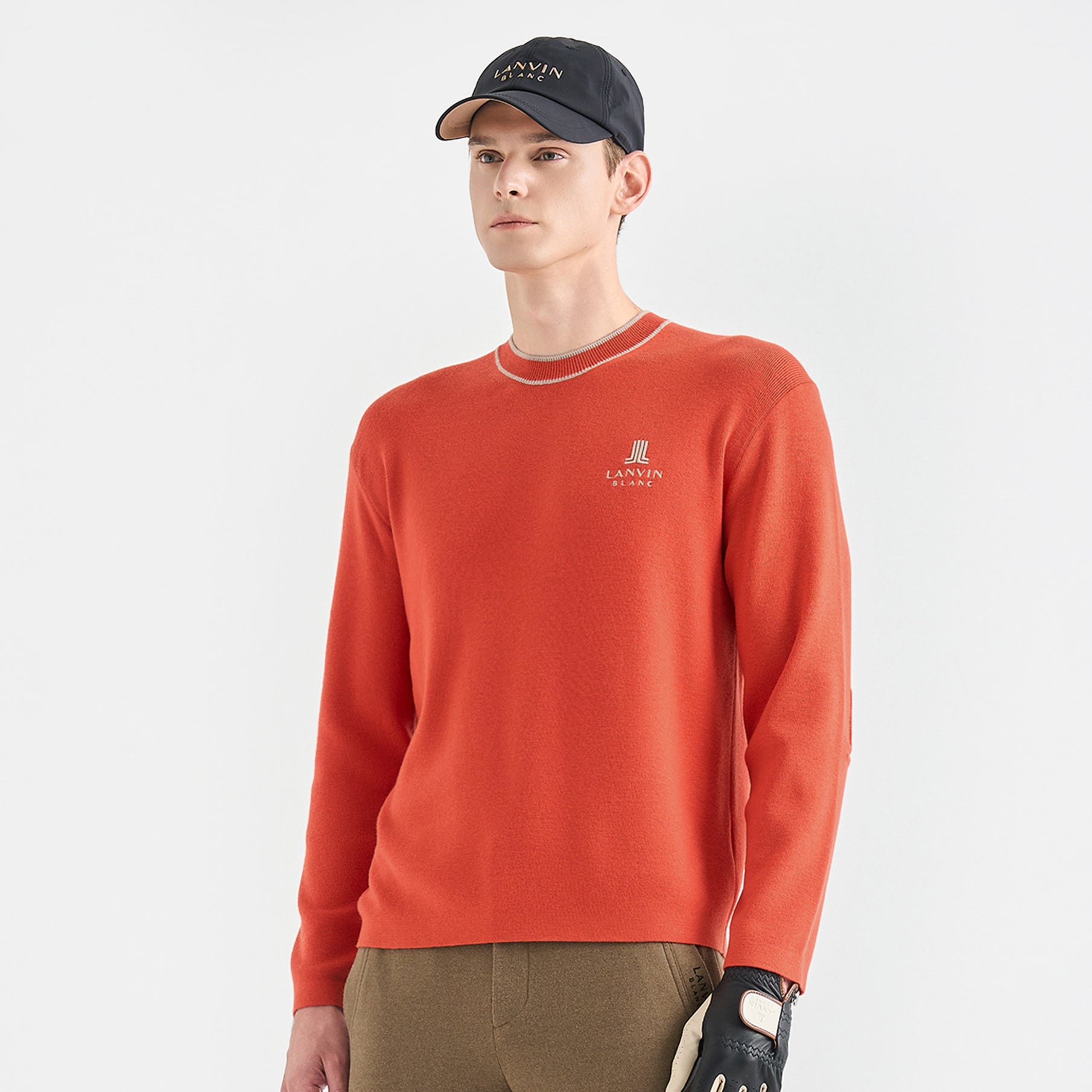 Lanvin Blanc Men's Sweater - Orange - Erthe Golf