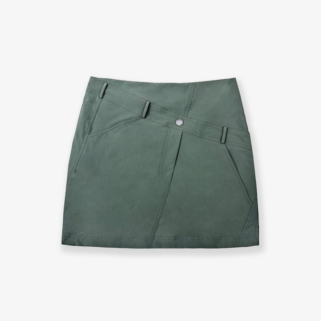 Loveland Diagonal Belt Golf Skort - Green - Erthe Golf