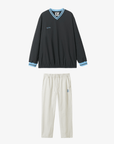 Keypote Men Pullover Pants Set - Blue/White - Erthe Golf