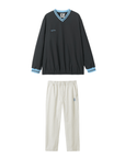 Keypote Men Pullover Pants Set - Blue/White - Erthe Golf