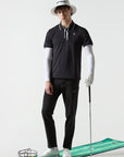 Munsingwear Men's Stretch Polo - Black - Erthe Golf