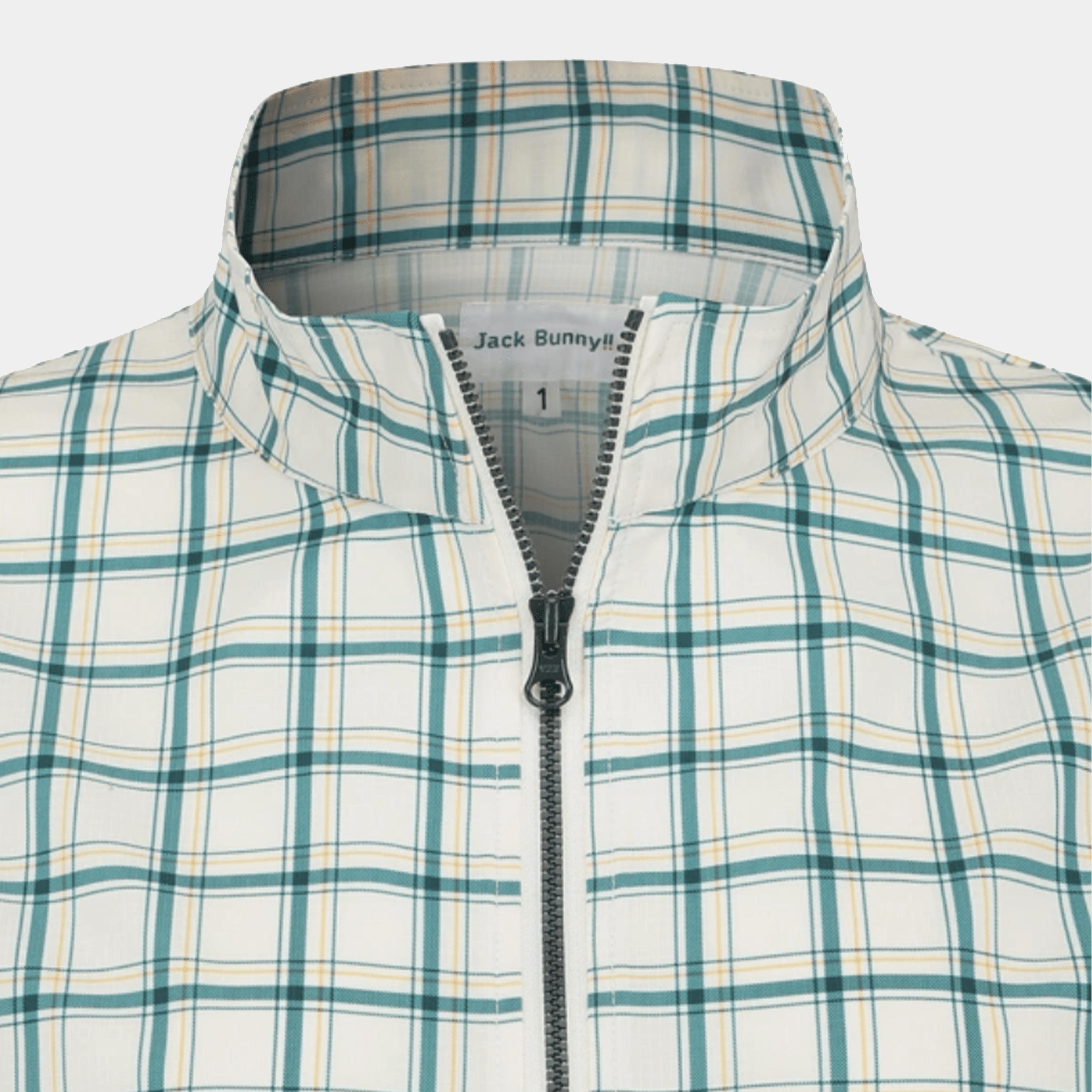 Pearly Gates Women's Jack Bunny Check Quarter-Zip - White | Erthe Golf