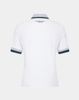 Women's Rib Collar Polo - White - Erthe Golf