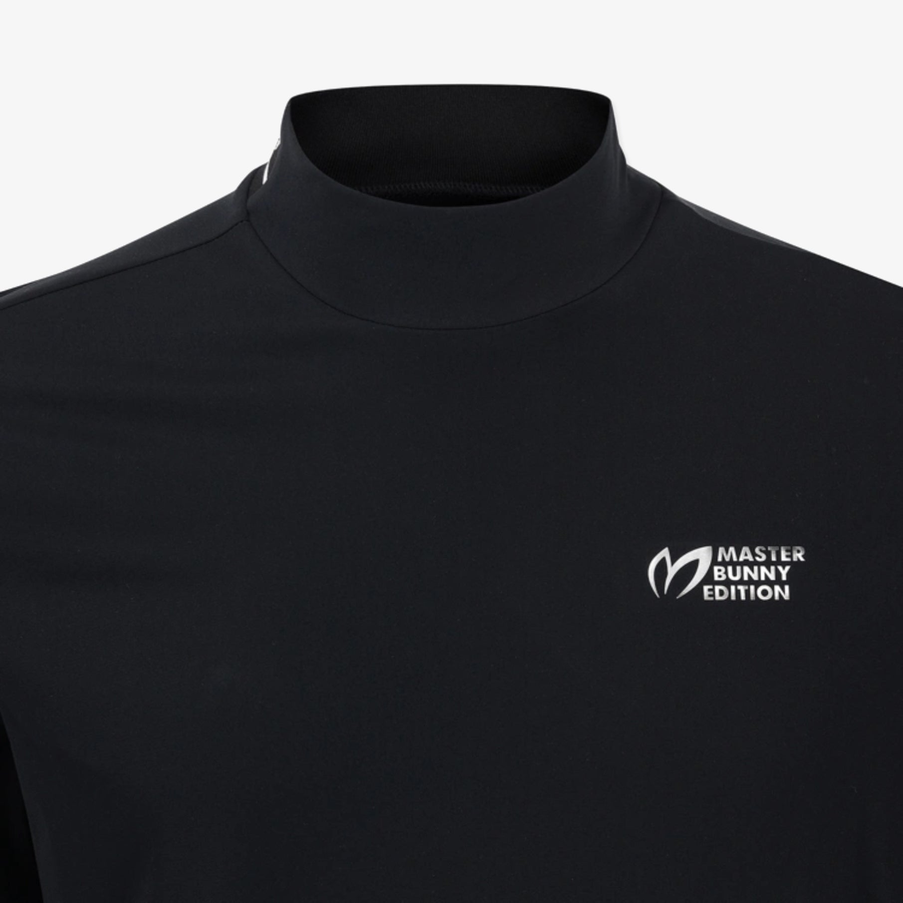 Master Bunny Edition Men's Logo High Neck Shirt - Black | Erthe Golf