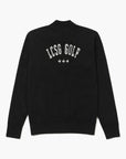 Men's Striped Half-Zip Sweater- Black