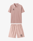 Keypote Men Polo Pants Set - Pink - Erthe Golf