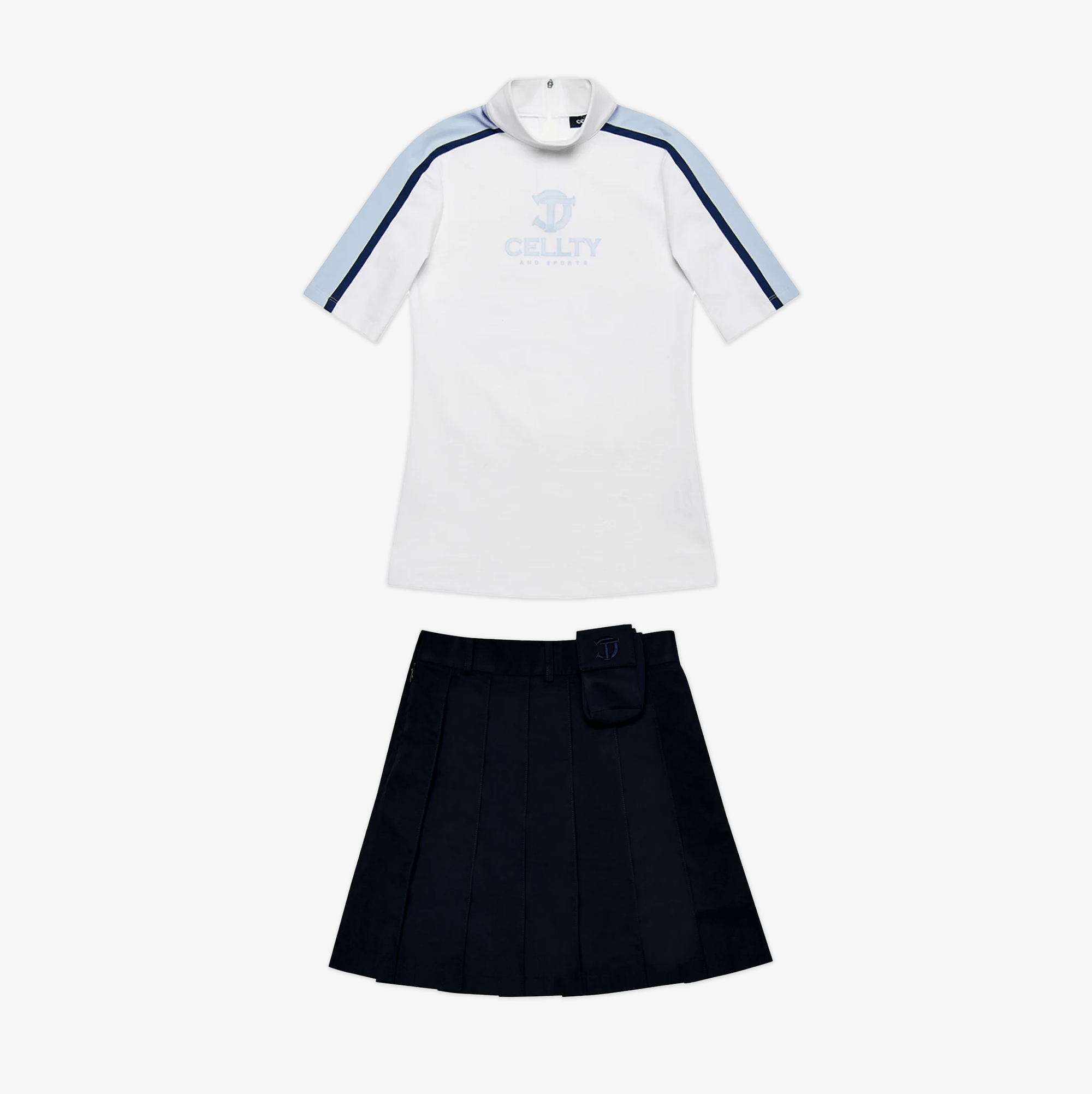 Gradient Blue Polo and Skirt Set - Erthe Golf