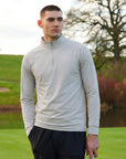 Men's Dolomite Quarter Zip - Grey - Erthe Golf