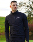 Men's Onyx Quarter Zip - Black - Erthe Golf