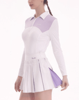 Women's Pleated Golf Skirt - Purple - Erthe Golf