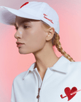 Women's Wide - Brim Golf Cap - White - Erthe Golf