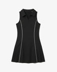 Women’s Trim Polo Dress – Black - Erthe Golf