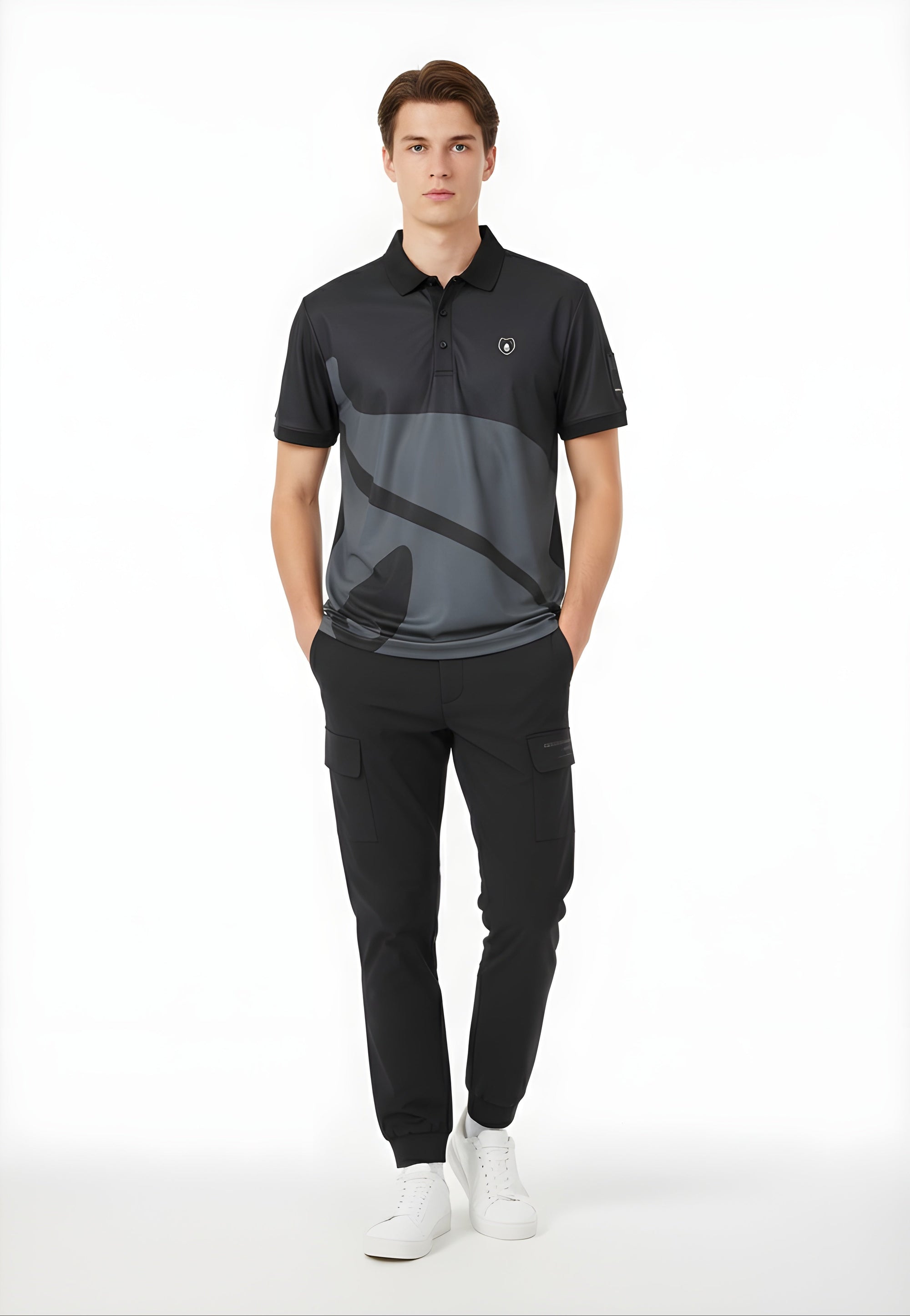 Golden Bear Men's Printed T-shirt - Black - Erthe Golf