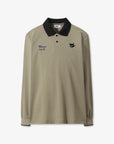 Men's Ribbed Collar Polo - Beige - Erthe Golf