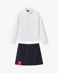 Keypote Women Jacket Skirt Set - White/Navy - Erthe Golf