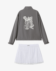 Keypote Women Jacket Skirt Set - Grey/White - Erthe Golf