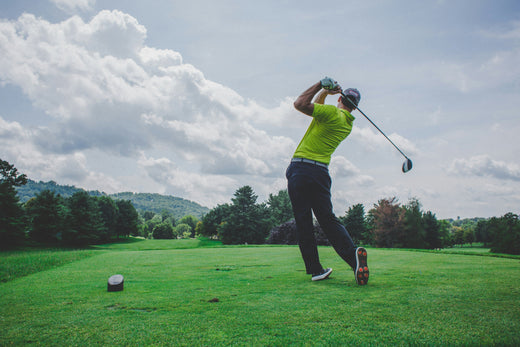 a man golfing