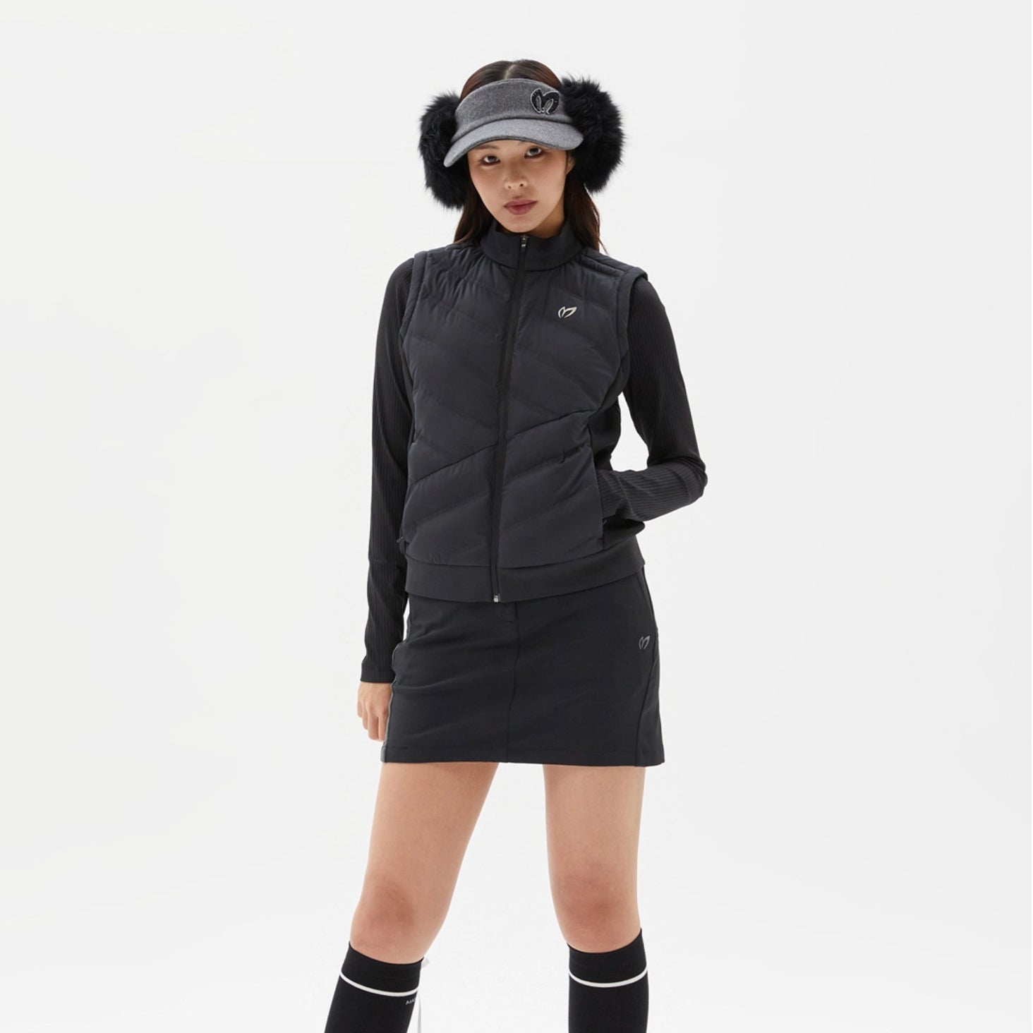 Master Bunny Edition Women's Fur Visor - Grey - Erthe Golf